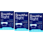 Breathe Right Nasal Strips Small Medium Clear front packaging for snoring relief.