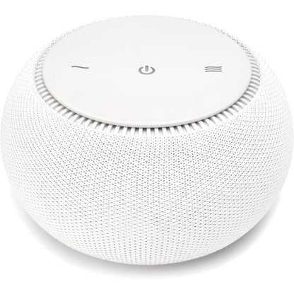 SNOOZ Pro Smart White Noise Machine front view in Cotton white fabric.