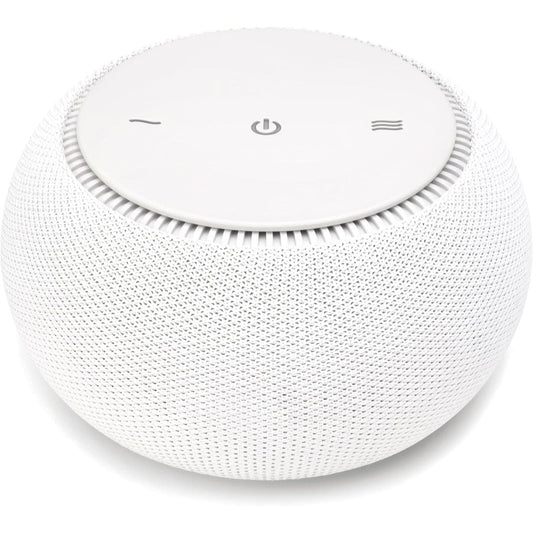 SNOOZ Pro Smart White Noise Machine front view in Cotton white fabric.