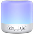 Easysleep White Noise Sound Machine front view with night light glow