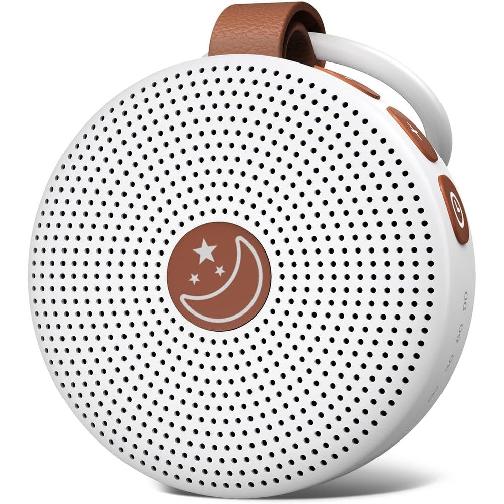 BodyHush Mini Portable White Noise Machine front view showing speaker and control buttons.