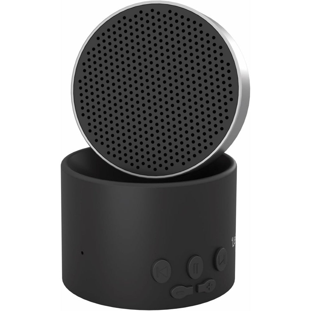 LectroFan Micro2 portable white noise machine front view showing compact black design.