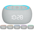 ANJANK White Noise Sound Machine front view with digital clock display