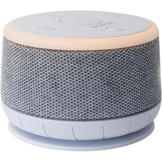 Yogasleep Dohm Nova White Noise Machine front view with fabric overlay
