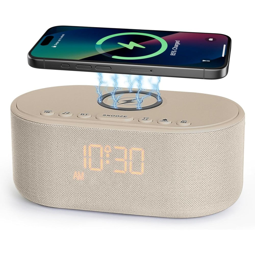 Odokee sound machine alarm clock front view showing digital time display.