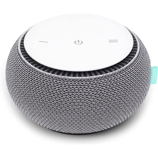 SNOOZ Smart White Noise Machine Cloud White front view for sleep aid.