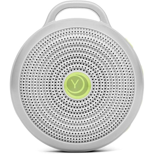 Yogasleep Hushh portable white noise machine front view with control buttons