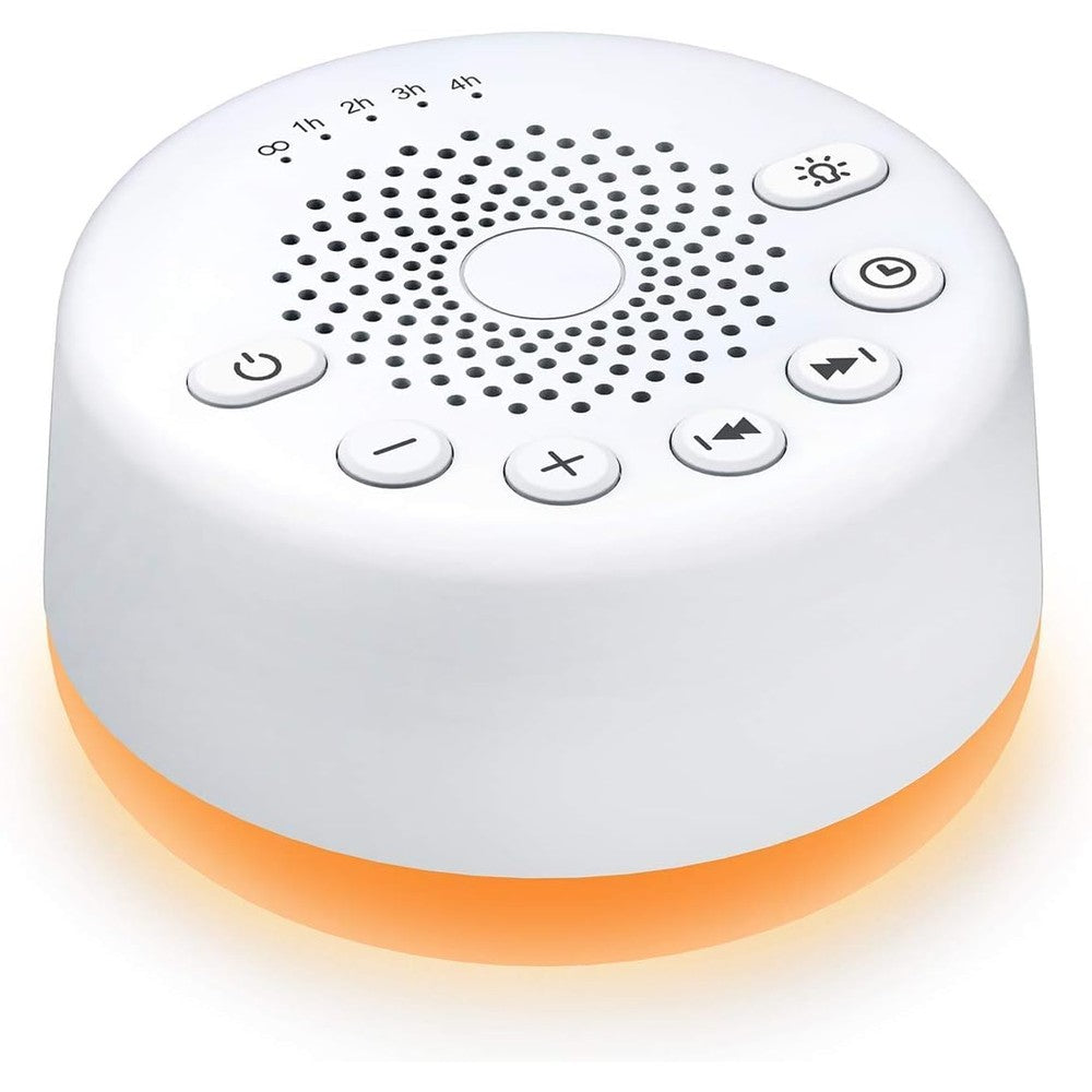 Easysleep white noise machine front view showing speaker and controls