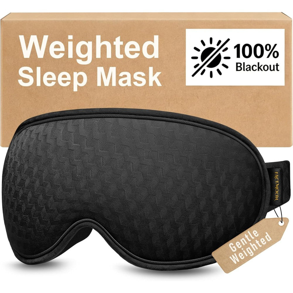 Facemoon blackout weighted 3D contoured eye mask front view