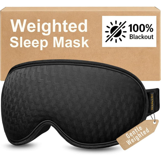 Facemoon blackout weighted 3D contoured eye mask front view