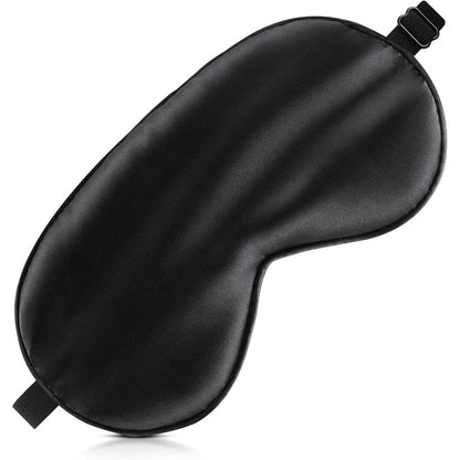 Spacepower Loomluxe Silk Sleep Mask black front view