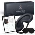 Nox Sleep 3D Sleep Mask front view black ice silk