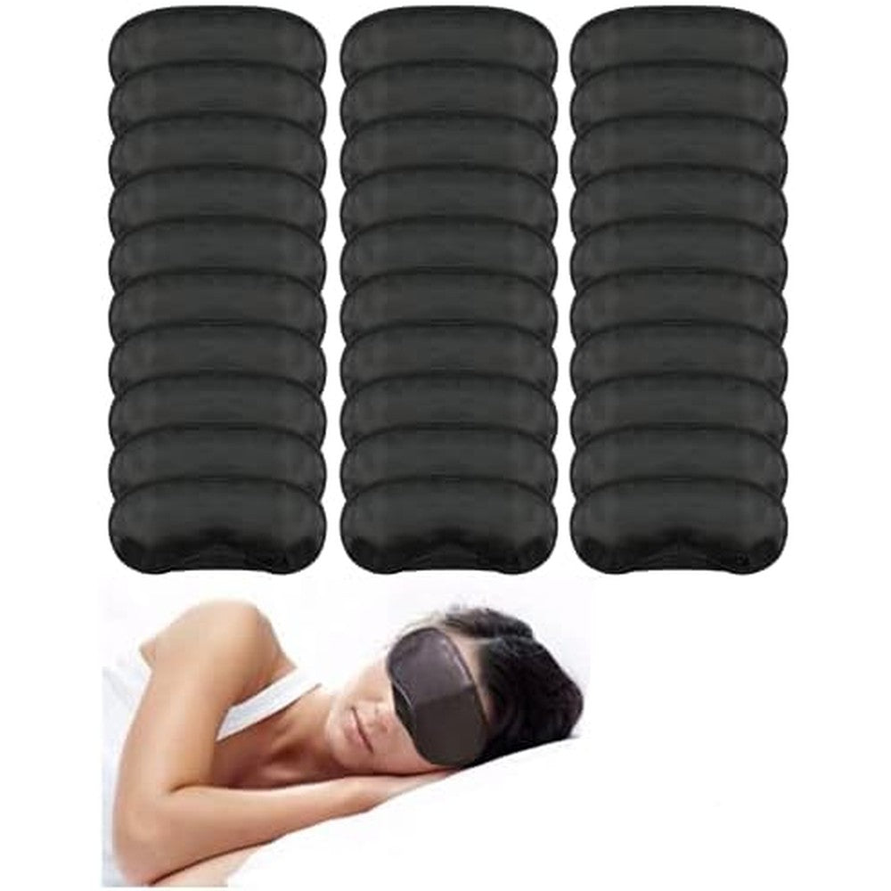 EUICAE 4-layer black sleep mask front view for light blocking