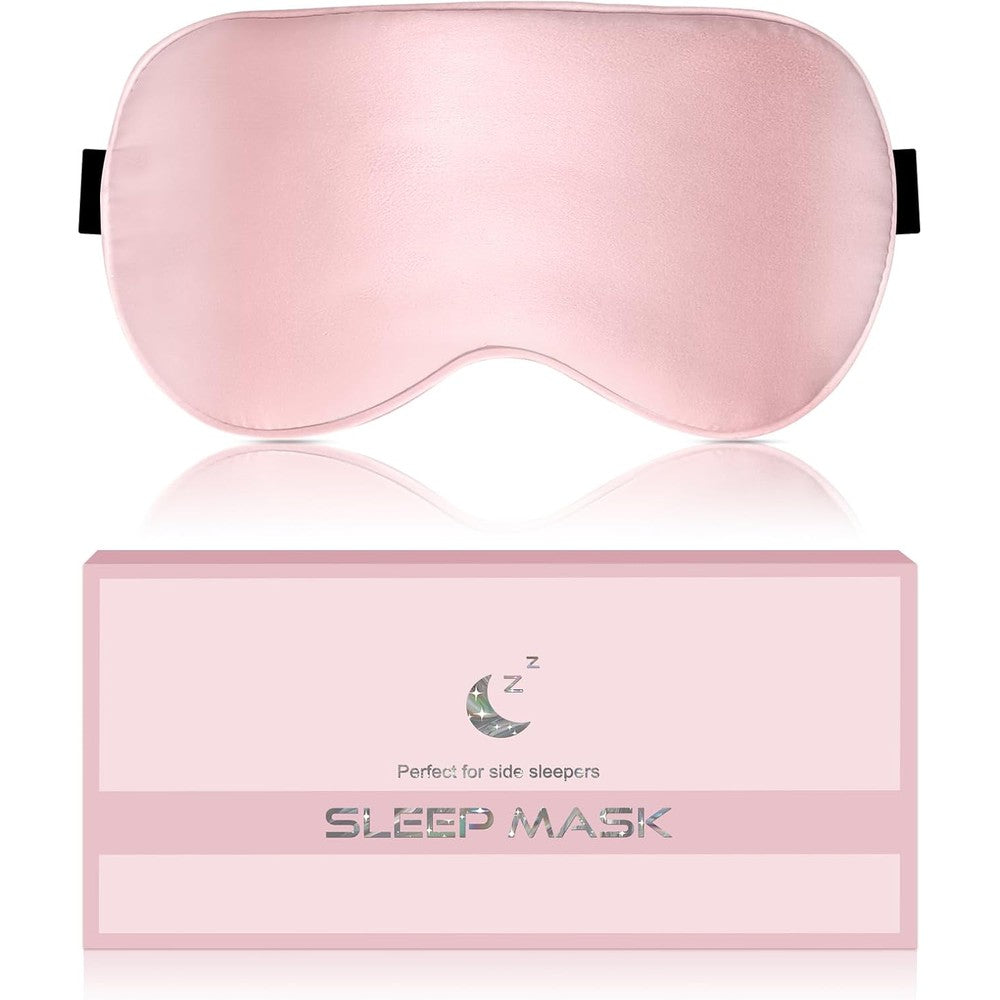 BLSSNZ Silk Sleep Mask Pink front view authentic mulberry silk