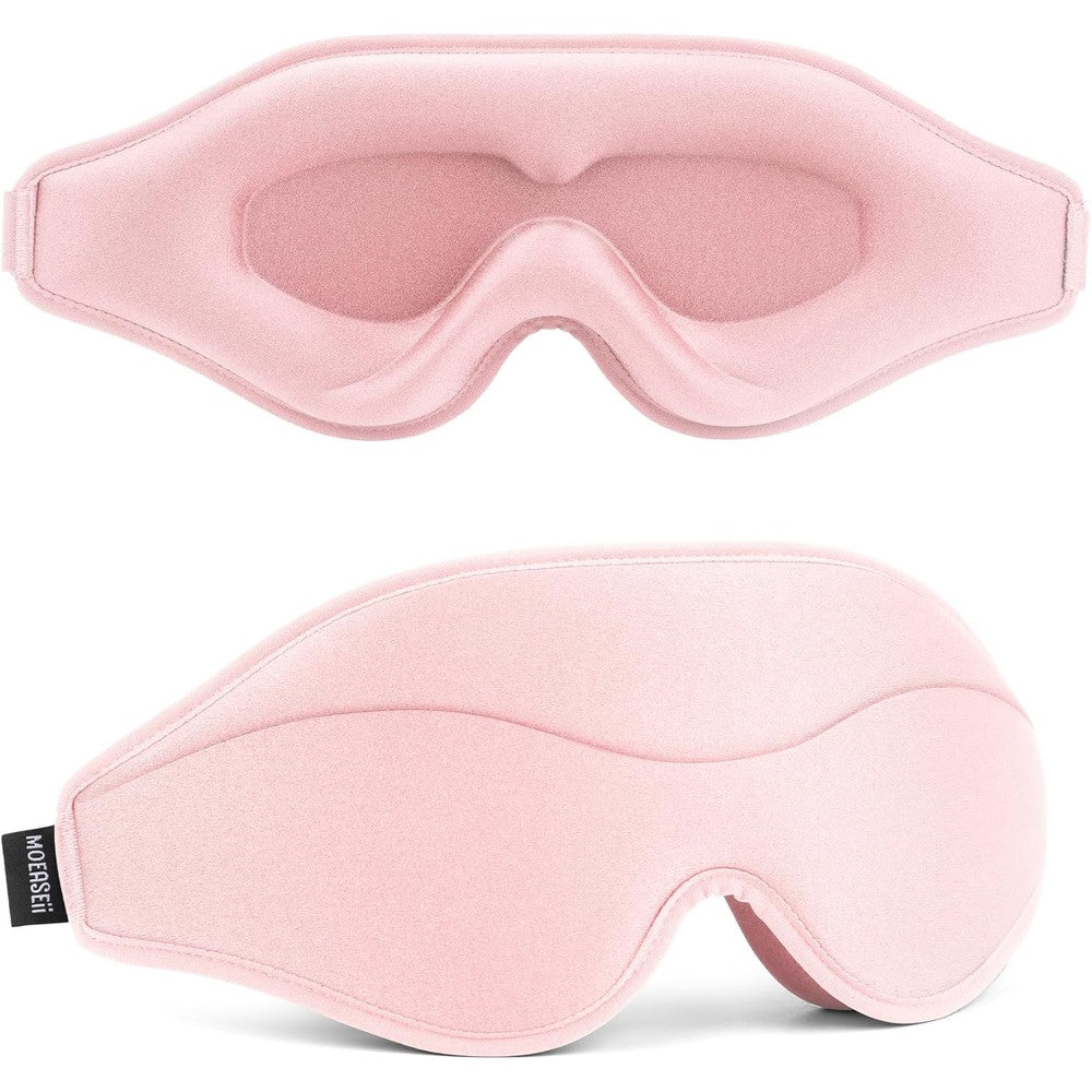 MOEASEii 3D Total Blackout Sleep Mask in pink color