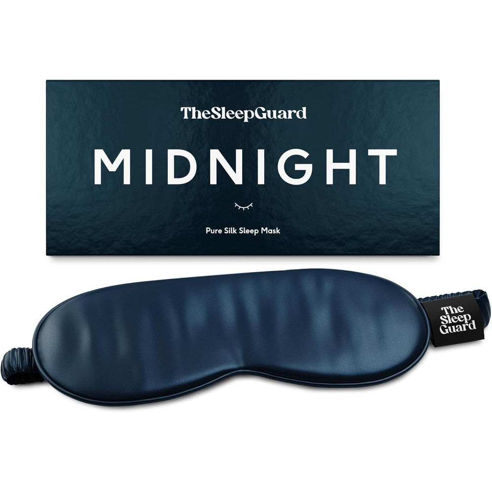Thesleepguard Pure Silk Sleep Mask front view black