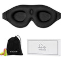 Alaska Bear memory foam contoured sleep mask front view for blackout sleep.