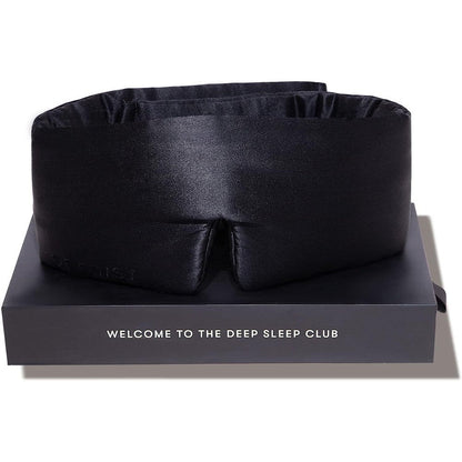 Drowsy Silk Sleep Mask Black Jade front view showing padded design