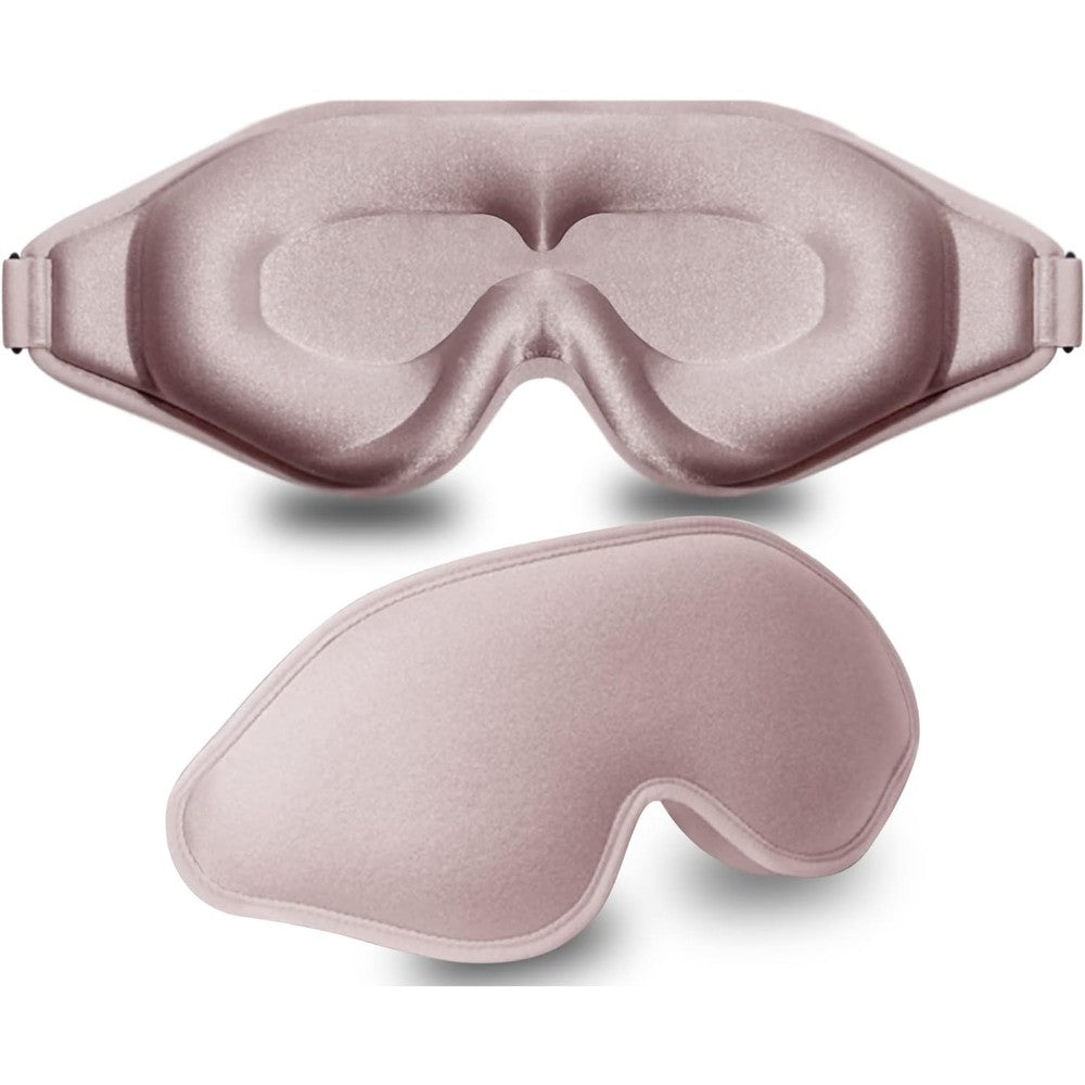 FengXinZi 3D Deep Contoured Sleep Mask front view pink light blocking eye cover.