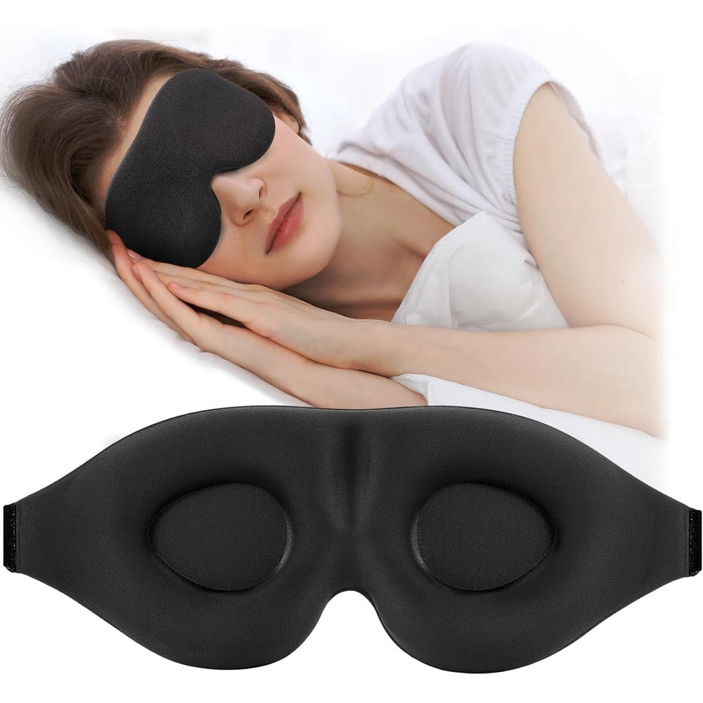 ZGGCD 3D Contoured Sleep Mask front view showing deep eye cups.