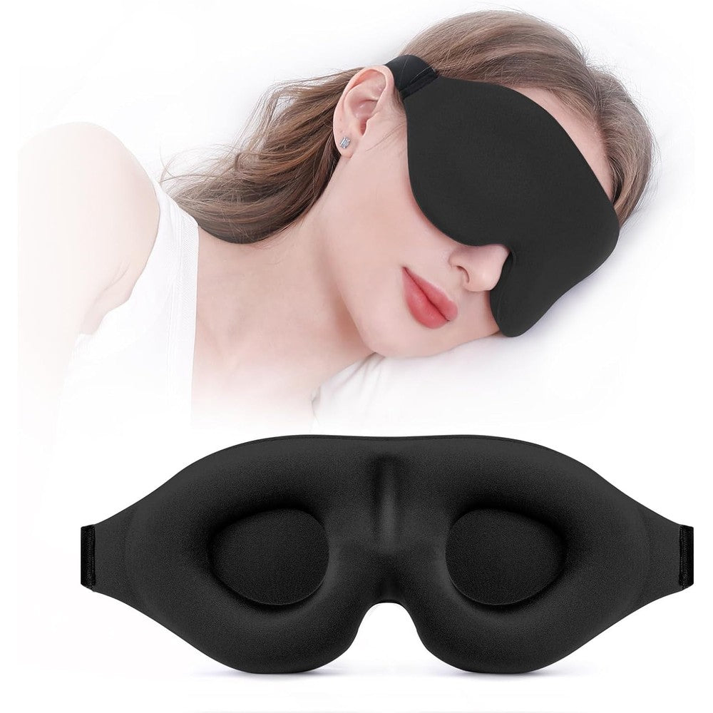 YIVIEW 3D sleep mask front view showing contoured eye cups for blackout sleep.