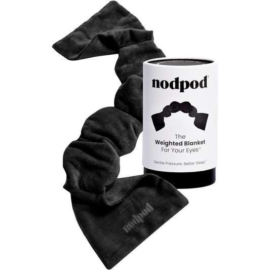 Nodpod Gentle Pressure Sleep Mask Black Onyx front view for relaxation.