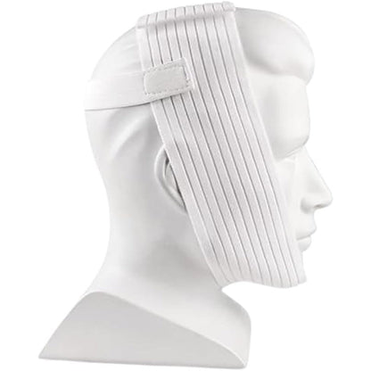 Bistras Super Deluxe White Chin Strap front view for CPAP therapy