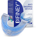 Difiney Anti Snoring Device front view showing blue adjustable mouthpiece.