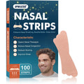 UPMOSTEK Extra Strength Nasal Strips 100 count box front view for snoring relief.