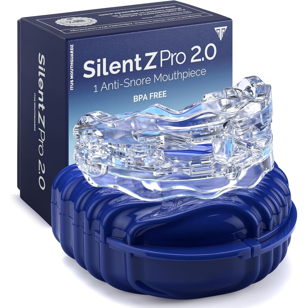 Itus Mouthguardz SilentZPro 2.0 front view of adjustable anti-snoring device.