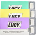 Lucy Nicotine Gum 4mg Variety Pack front view of 90 count box