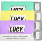 Lucy Nicotine Gum 4mg Sample Pack front view showing variety flavors.