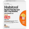 Habitrol nicotine gum 4mg fruit flavor 80 count box front view
