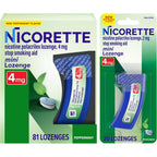 Nicorette Mini Nicotine Lozenges 4 mg front view of 101 count packaging
