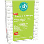 Wellness Basics Mini Nicotine Lozenge 4mg front view packaging for smoking cessation