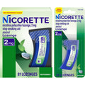 Nicorette Mini Nicotine Lozenges 2mg front view pack for effective smoking cessation support