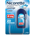 Nicorette 4 mg Coated Nicotine Lozenges front packaging for smoking cessation