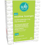 Wellness Basics Mini Nicotine Lozenge 2mg front view of packaging and vials