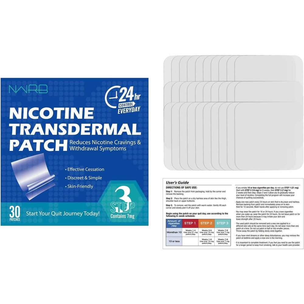 RSGRT nicotine quit smoking patches 21mg front view of the packaging for smoking cessation support