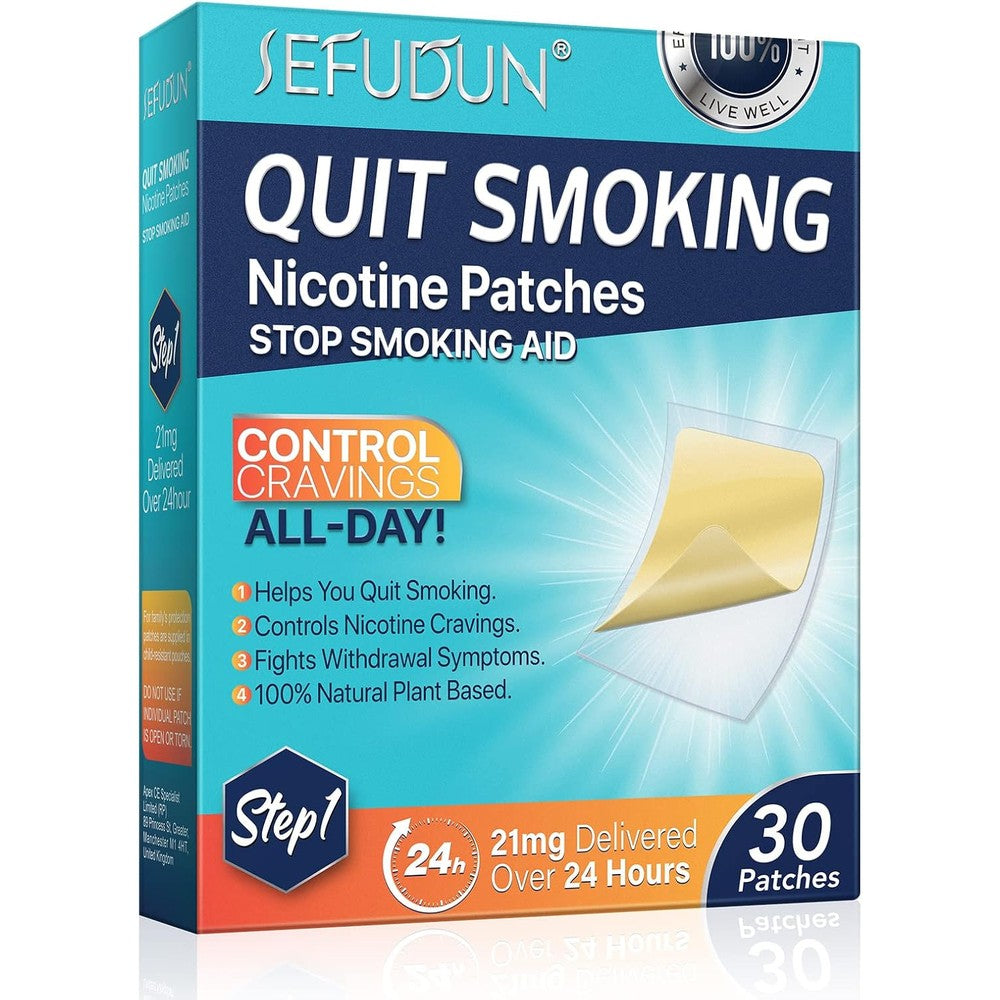 RSGRT Quit Smoking Nicotine Patches Step 1 front packaging 30 count smoking cessation aid
