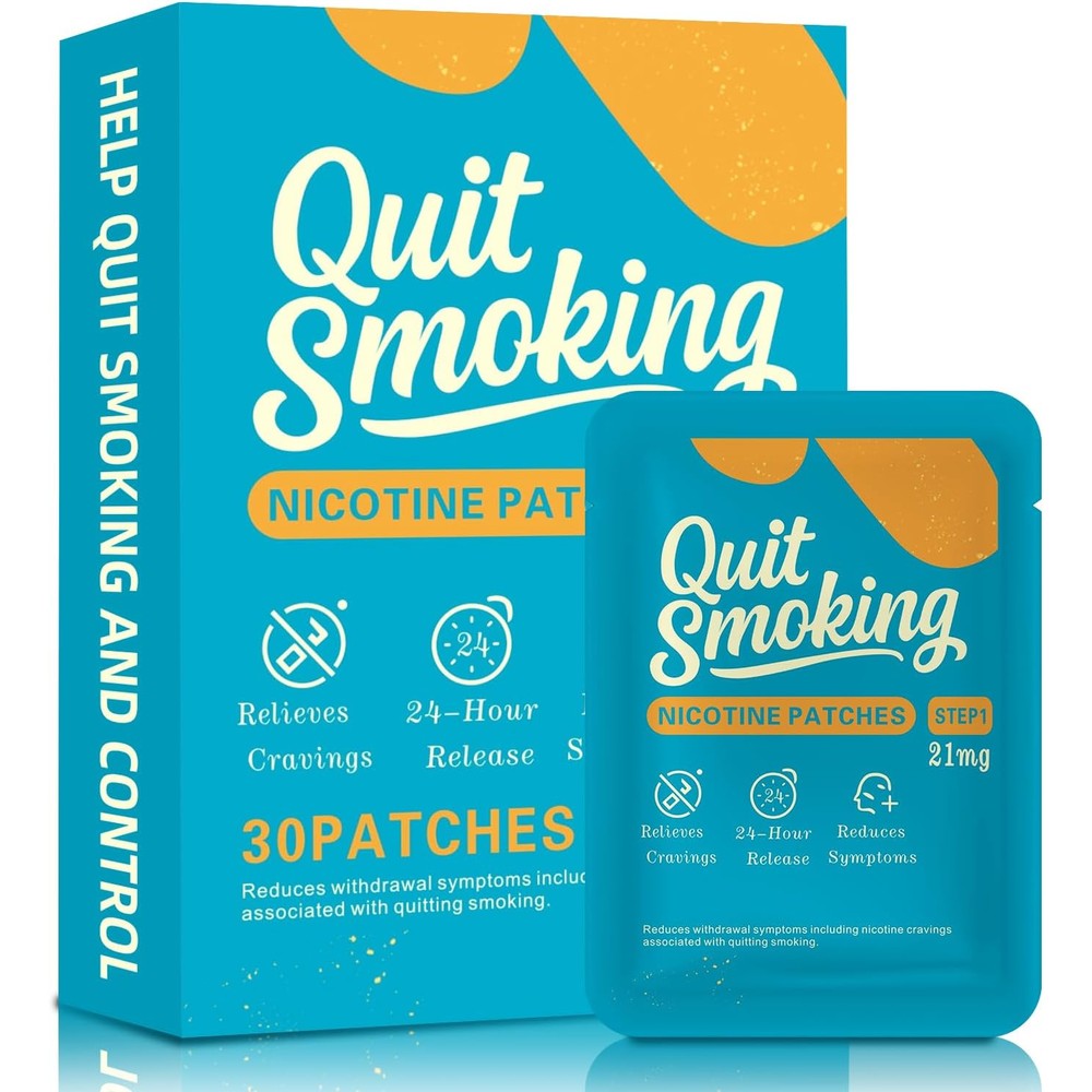 RSGRT Step 1 Quit Smoking Patches 21mg nicotine transdermal delivery box front view