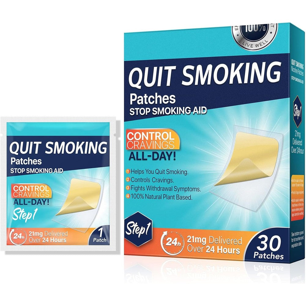 Vortexonix SOCATFOT Stop Aid Step 1 box front view smoking cessation patches.