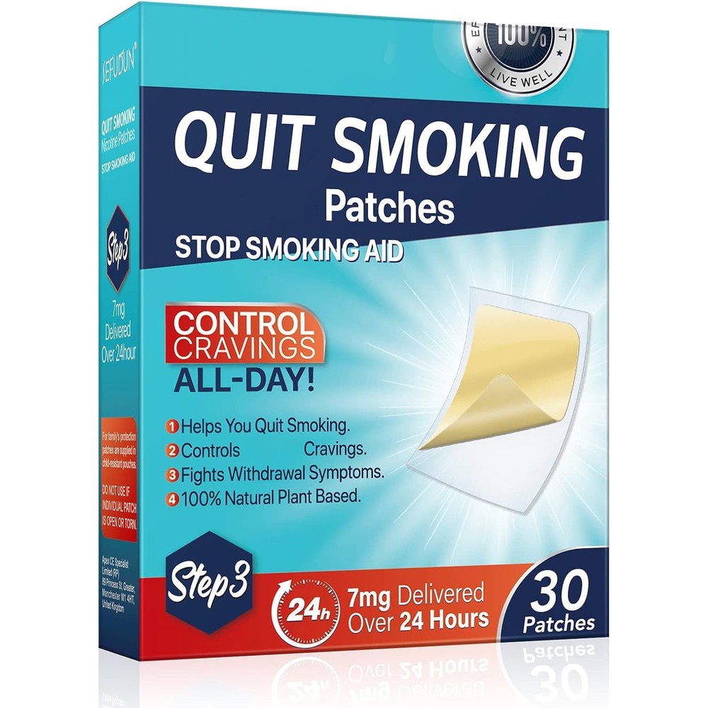 Valleylux Quit Smoking Patches Step 3 front packaging 7mg nicotine aid
