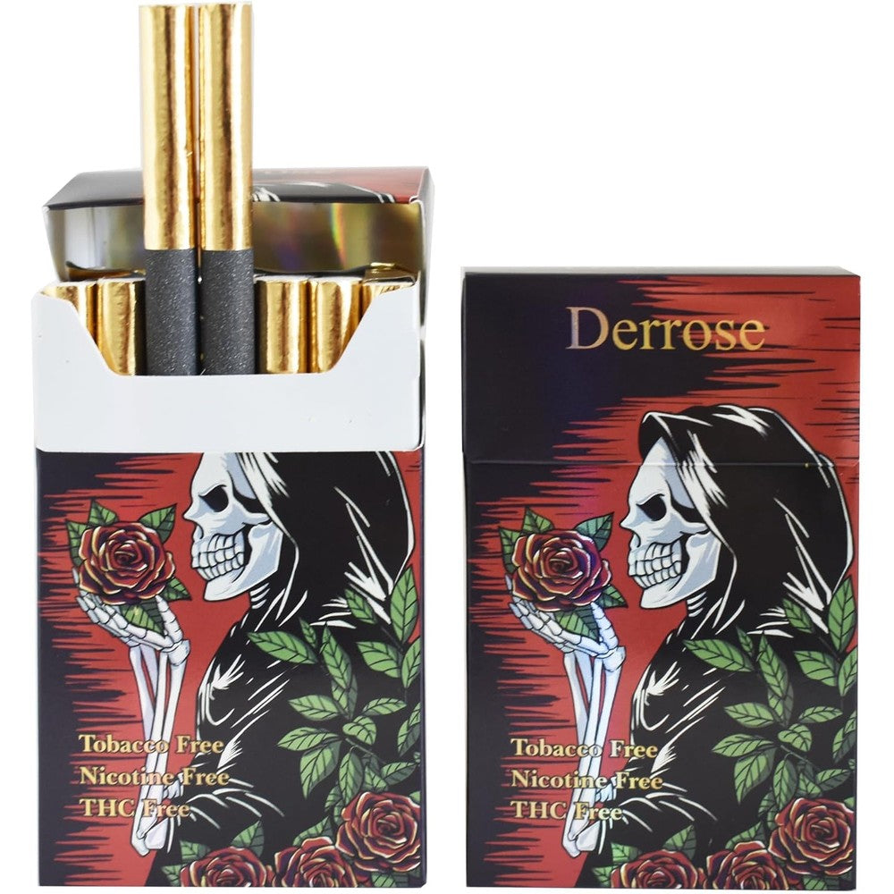 Derrose Herbal Sticks front view of red packaging for smoking cessation.