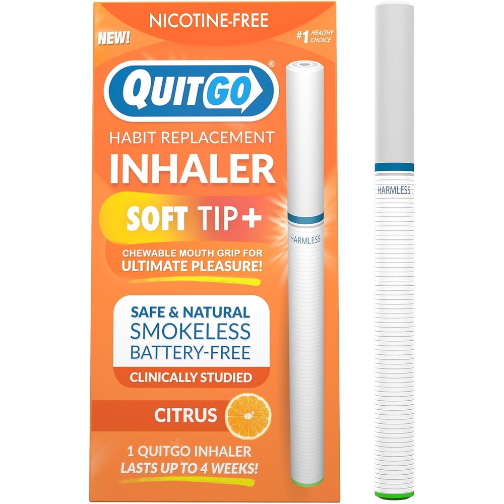 QuitGo Habit Replacement Inhaler Citrus 1 Pack front view smoking cessation aid