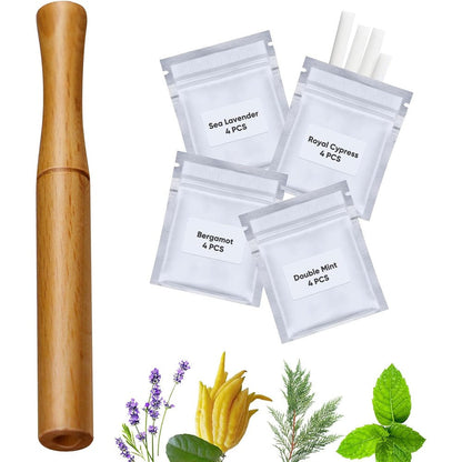 Stay Stoked wooden herbal inhaler front view for oral habit replacement