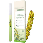 PUFFIAIR Mullein Herbal Diffuser Pen front view showing the portable aromatherapy device packaging.