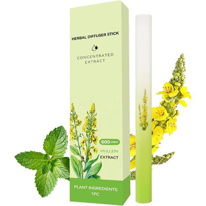 SUPERZZKKE Mullein Herbal Diffuser Stick front view showing the sleek pocket-sized design for natural stress relief.