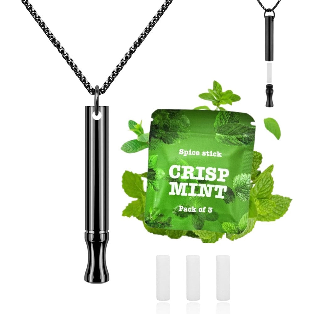 AD ADASTONE Breathing Necklace front view for smoking cessation support