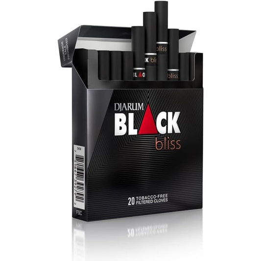 The Frugal Smoker Djarum Original Black Bliss 20 pack front view authentic clove aroma